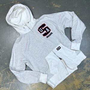 Nike Soccer USWNT Full Zip Hooded Sweater 423894-051 Large World Cup Olympics